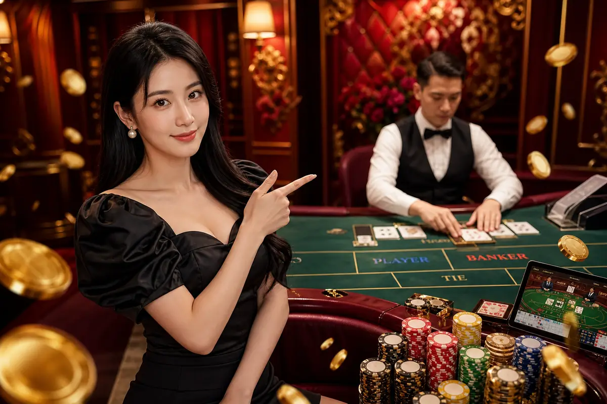 padu888 Casino suasana meja baccarat dealer langsung